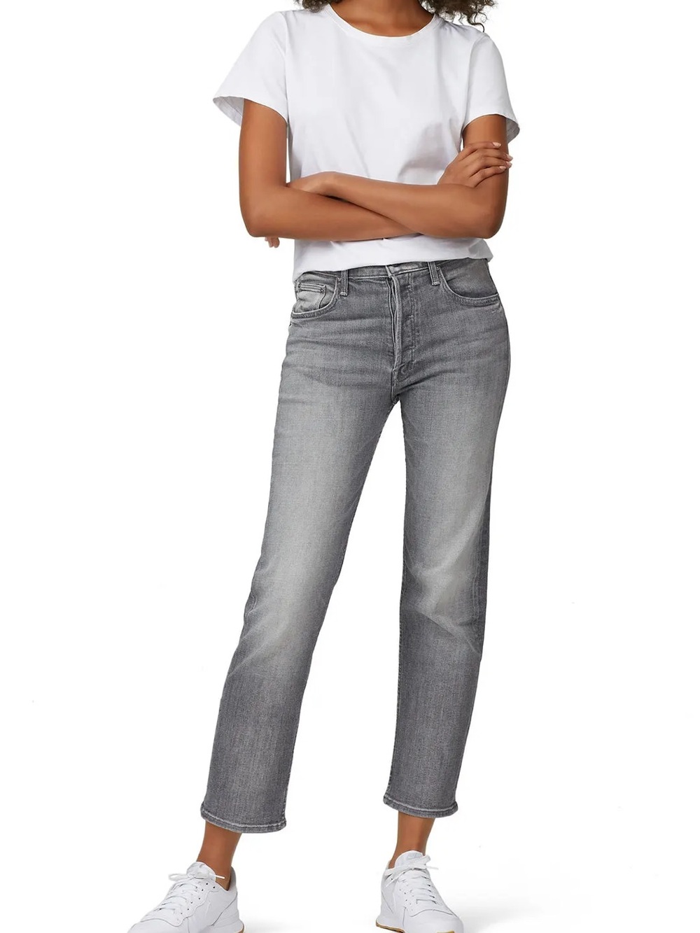 MOTHER The Tomcat Ankle Jeans in Beam Me Up Gray - 26